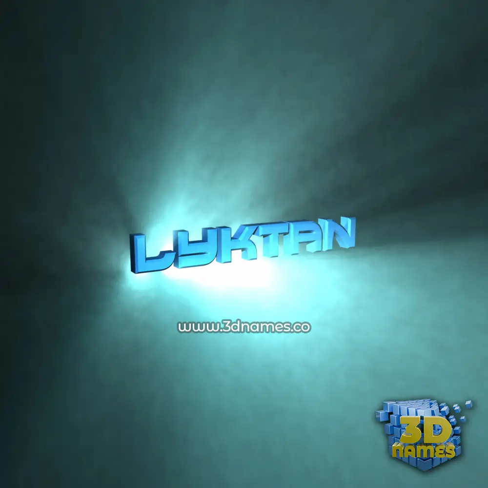 lyktan in Light Shine style - 3D name wallpaper