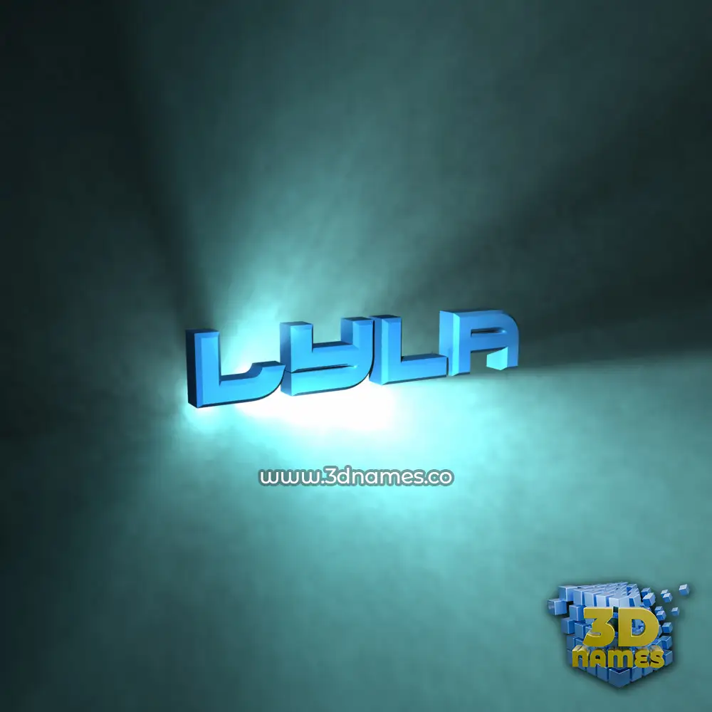 lyla in Light Shine style - 3D name wallpaper