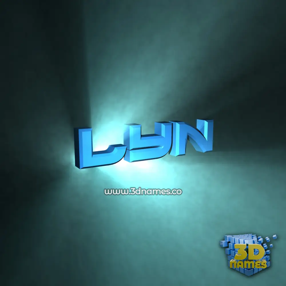 lyn in Light Shine style - 3D name wallpaper