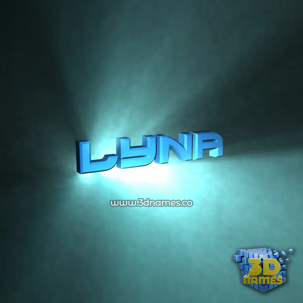 lyna in Light Shine style - 3D name wallpaper