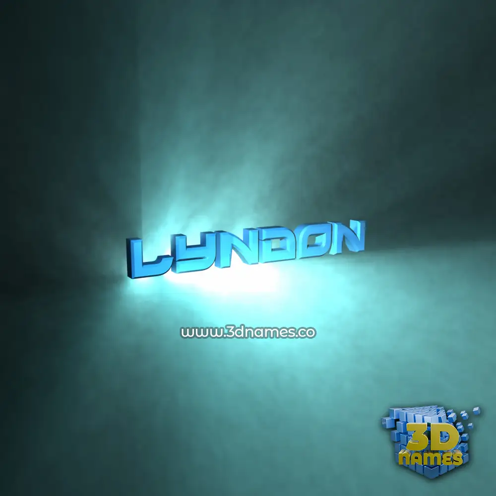 lyndon in Light Shine style - 3D name wallpaper