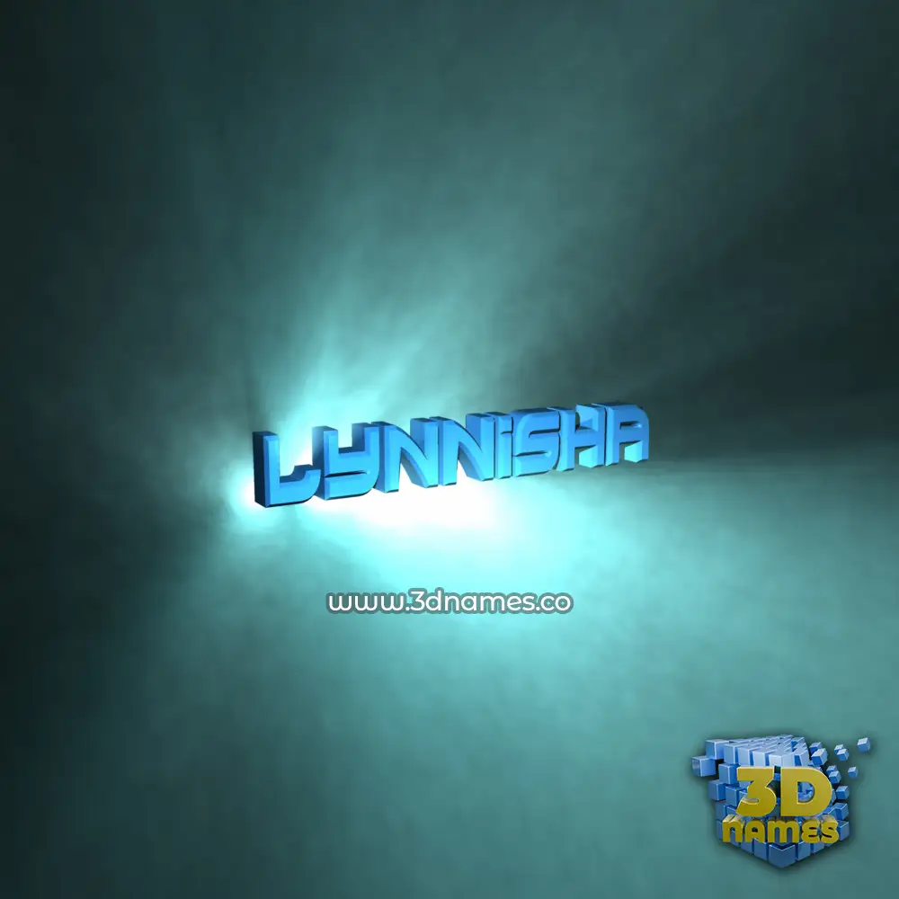lynnisha in Light Shine style - 3D name wallpaper