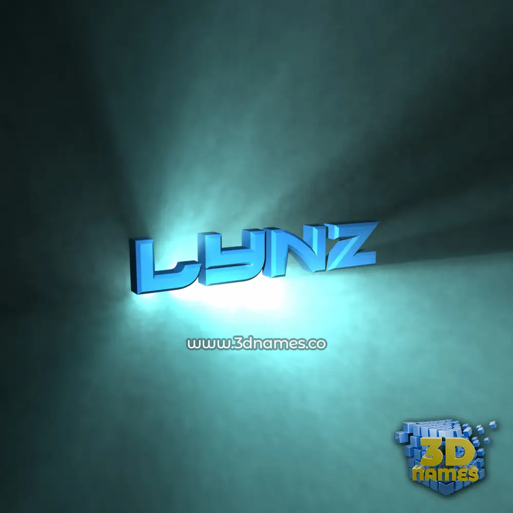lynz in Light Shine style - 3D name wallpaper