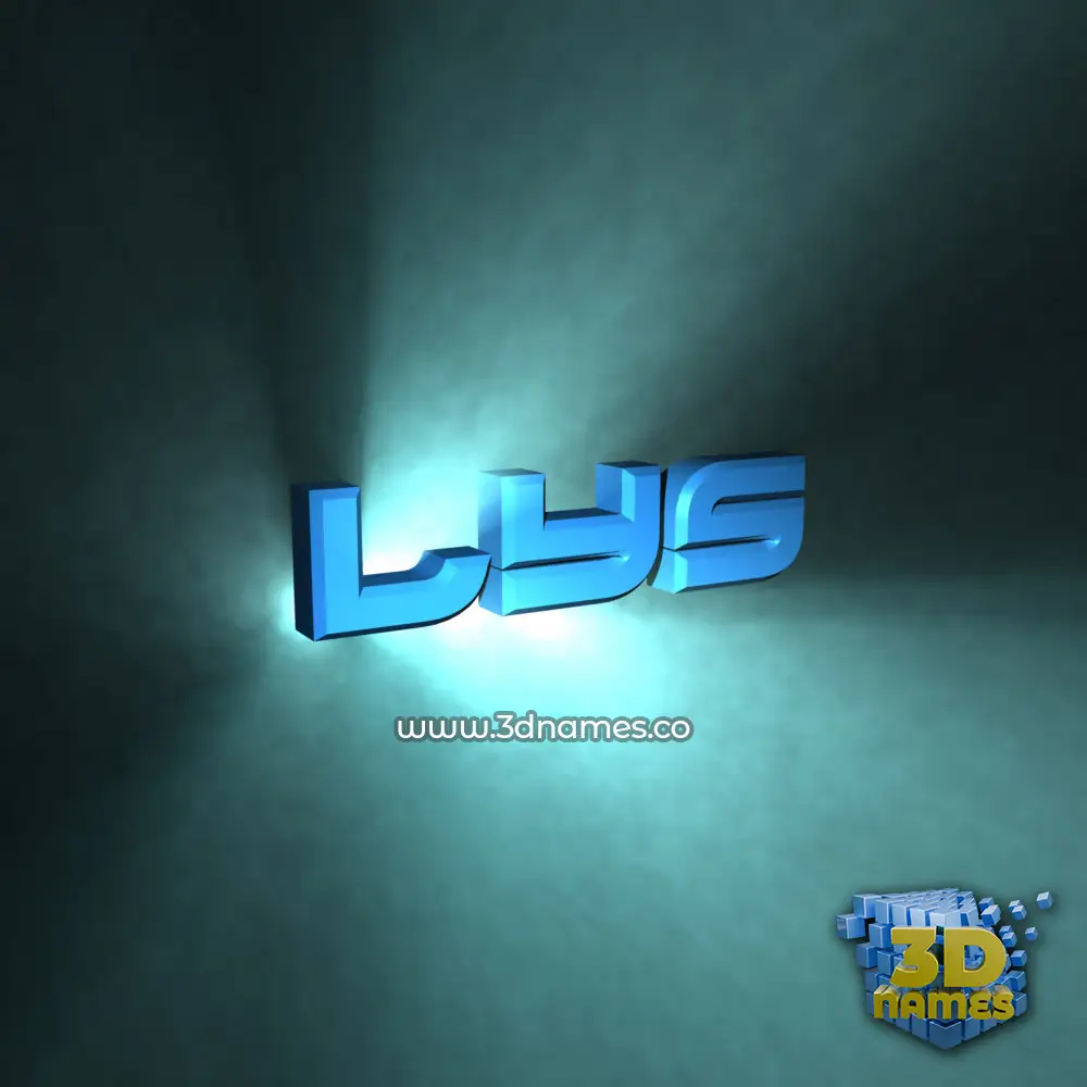 lys in Light Shine style - 3D name wallpaper