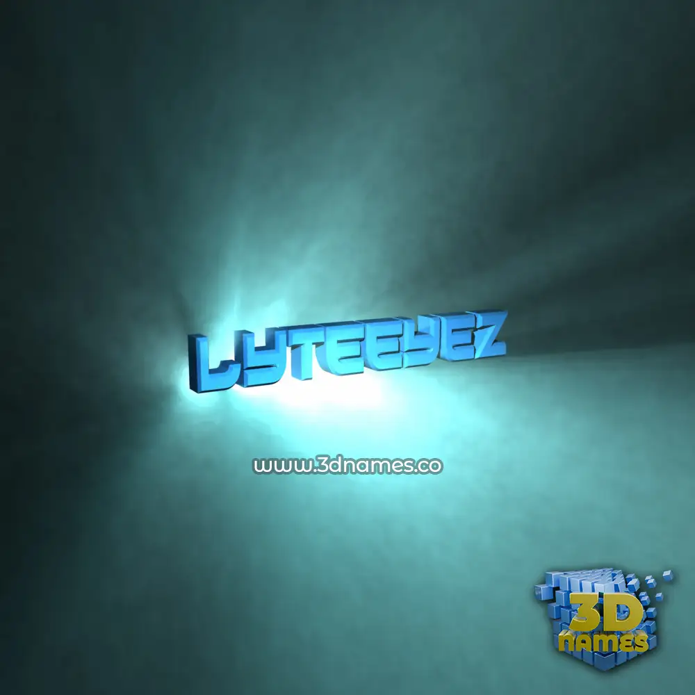 lyteeyez in Light Shine style - 3D name wallpaper