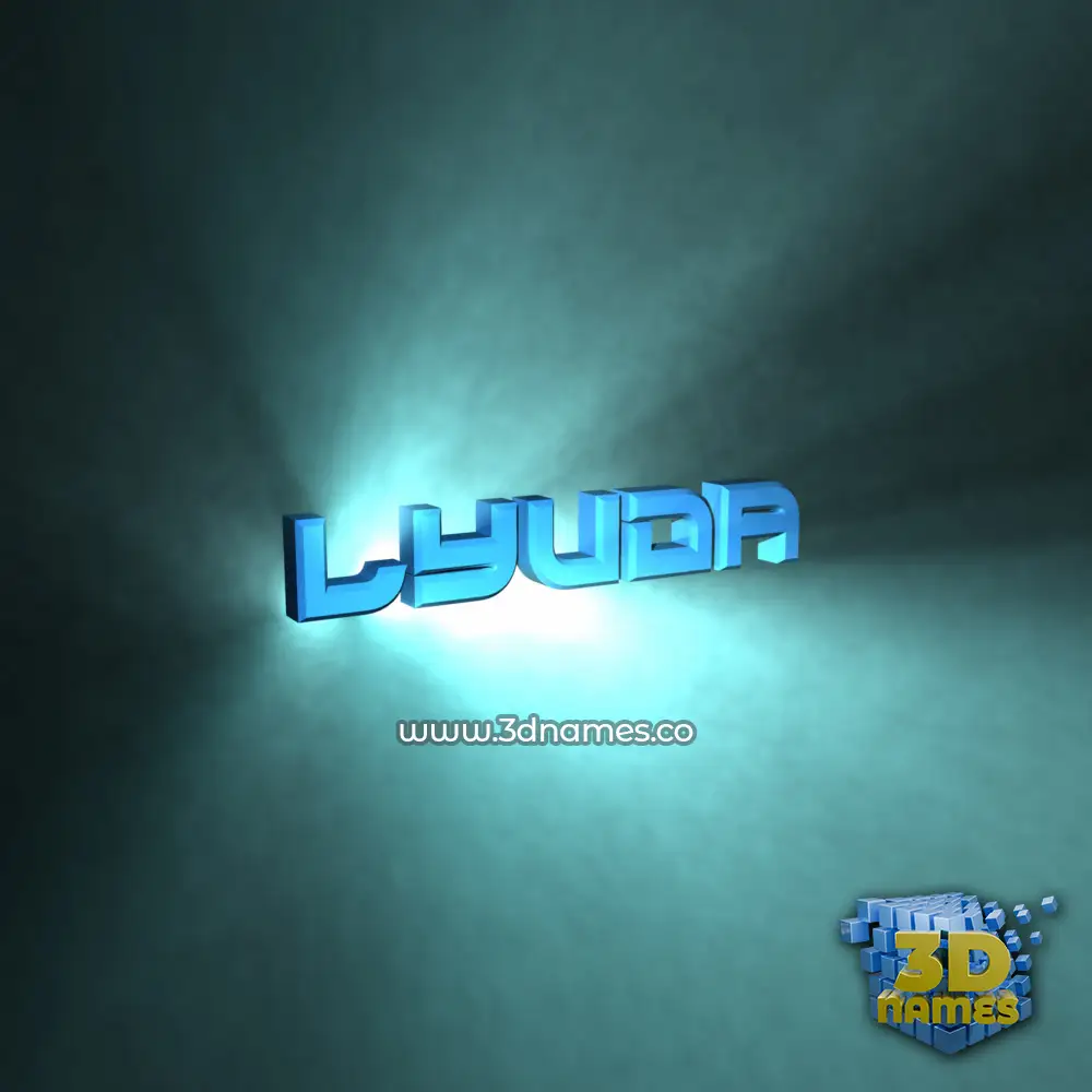 lyuda in Light Shine style - 3D name wallpaper