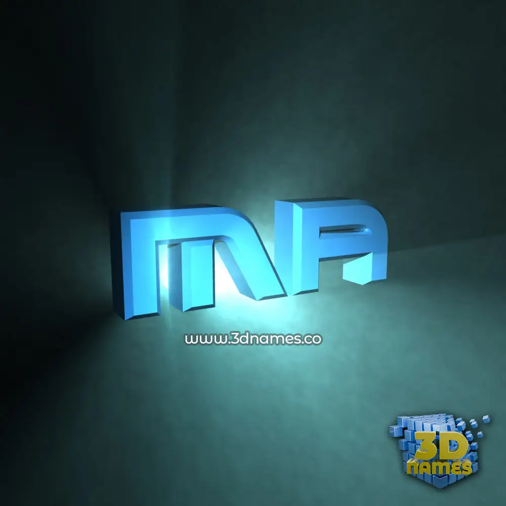 ma in Light Shine style - 3D name wallpaper