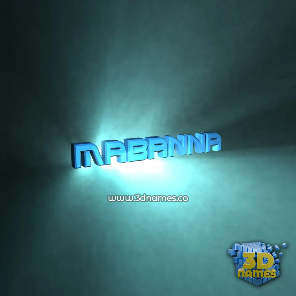 mabanna in Light Shine style - 3D name wallpaper