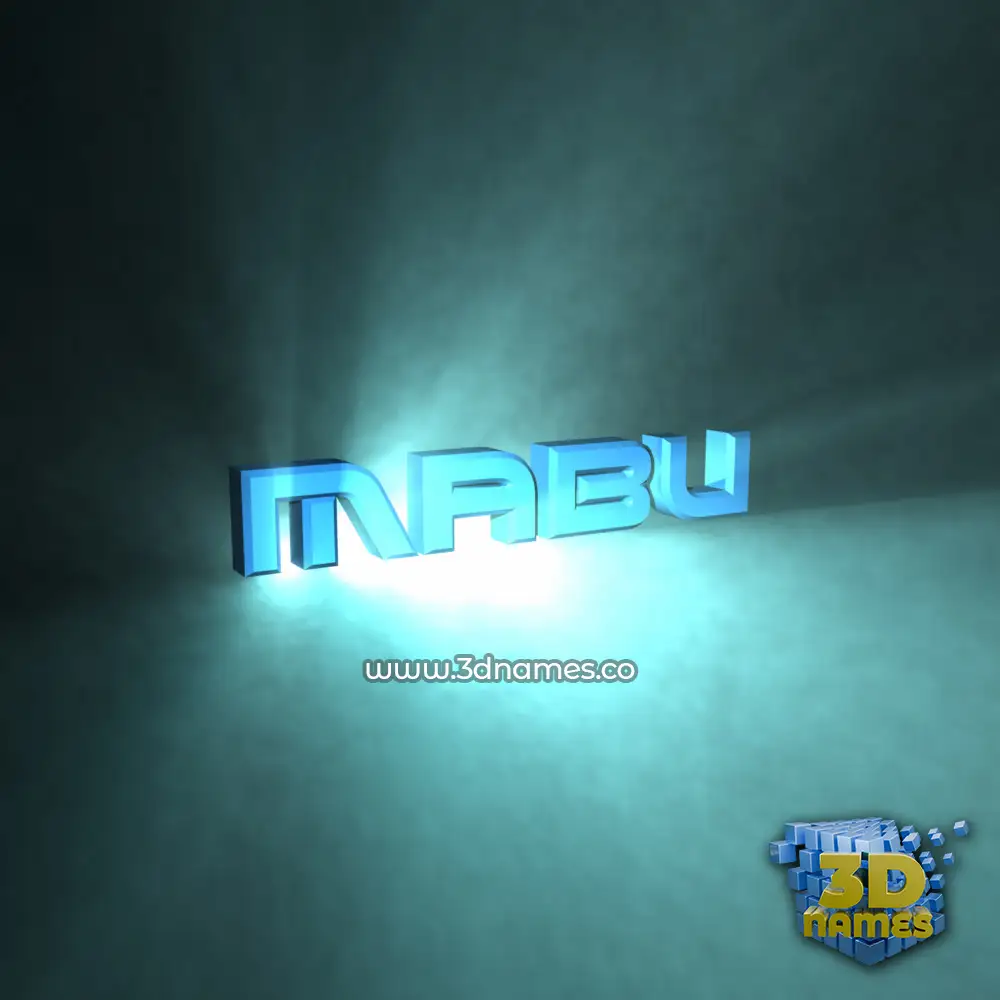 mabu in Light Shine style - 3D name wallpaper