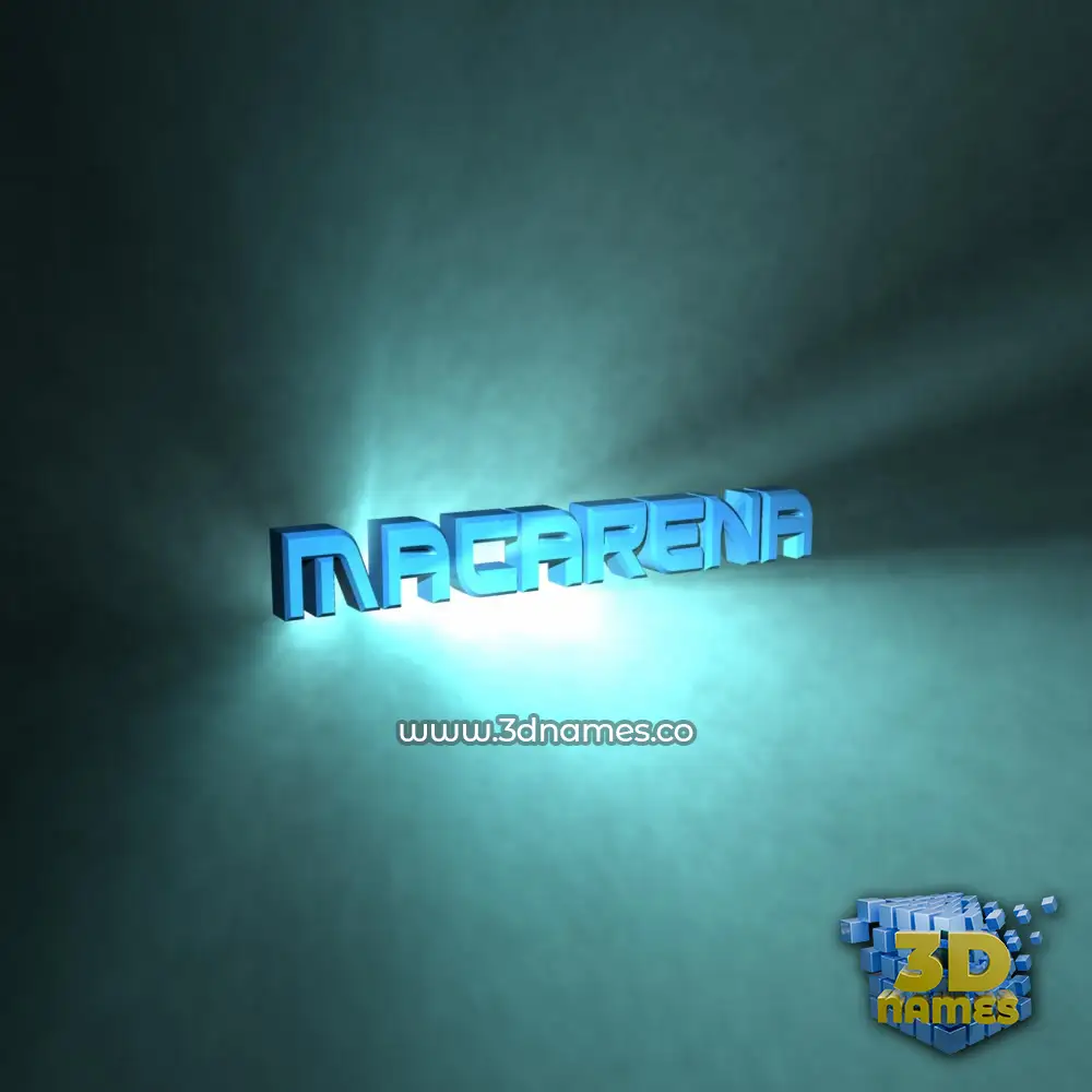macarena in Light Shine style - 3D name wallpaper
