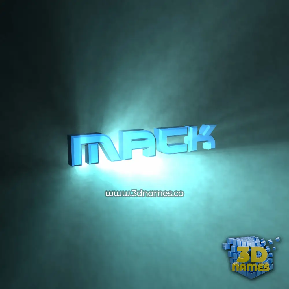 mack in Light Shine style - 3D name wallpaper