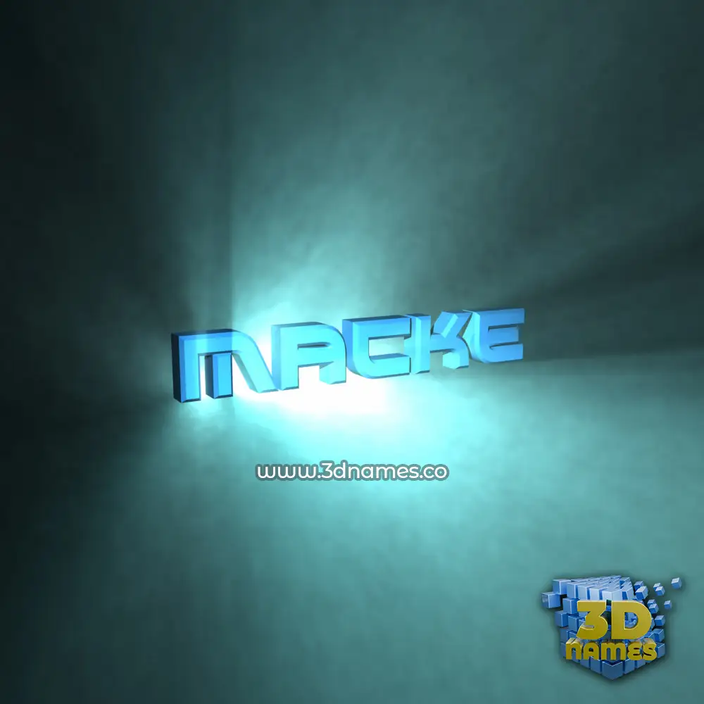 macke in Light Shine style - 3D name wallpaper