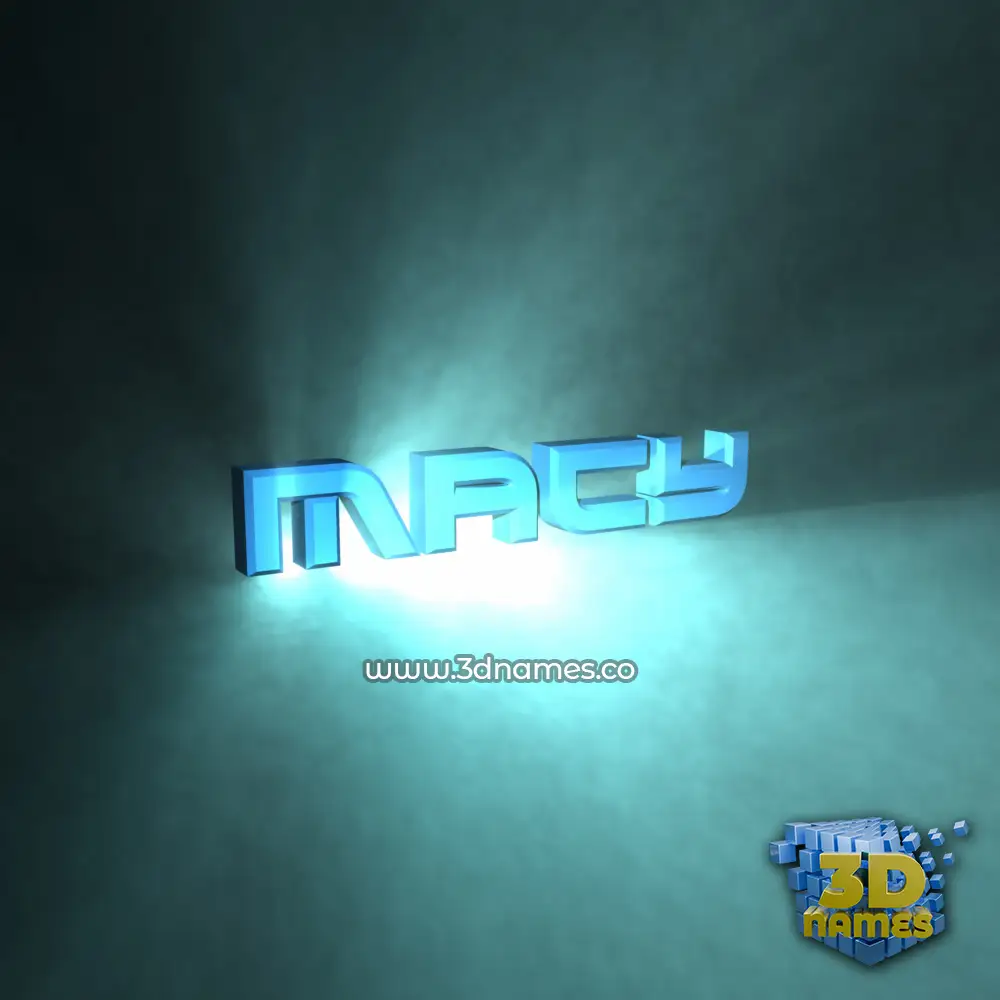 macy in Light Shine style - 3D name wallpaper