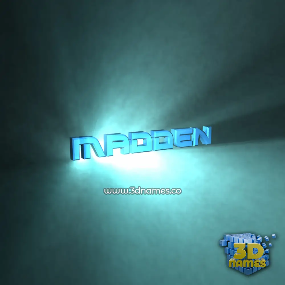 madden in Light Shine style - 3D name wallpaper