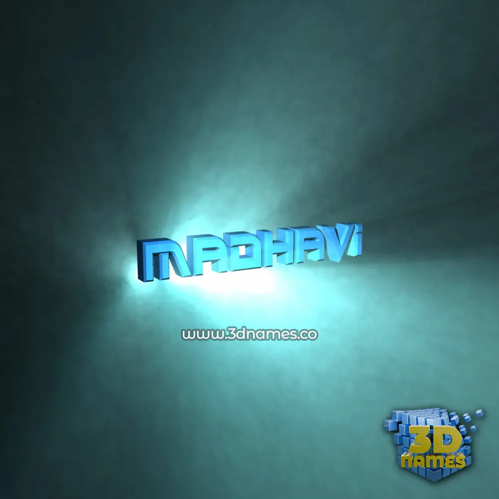 madhavi in Light Shine style - 3D name wallpaper