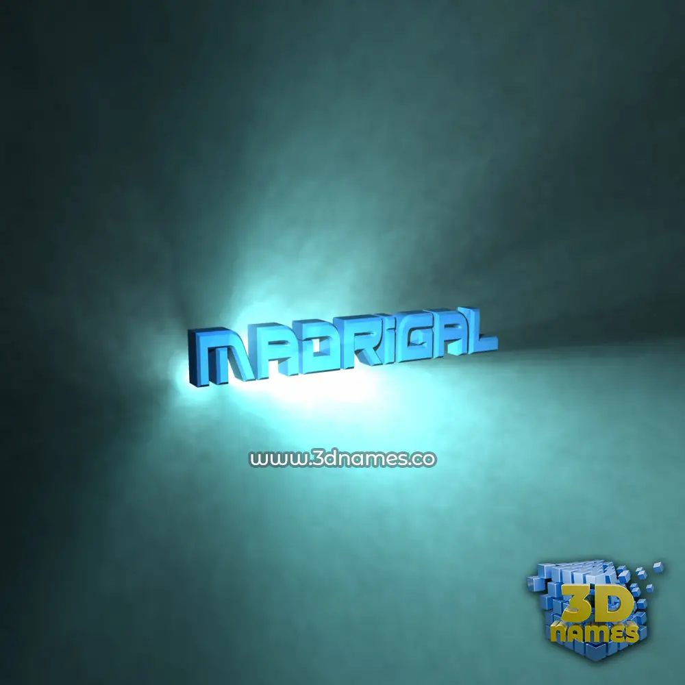 madrigal in Light Shine style - 3D name wallpaper