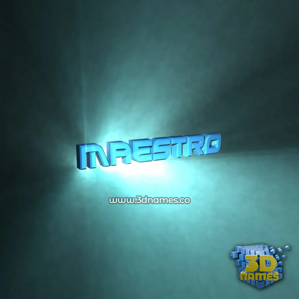 maestro in Light Shine style - 3D name wallpaper