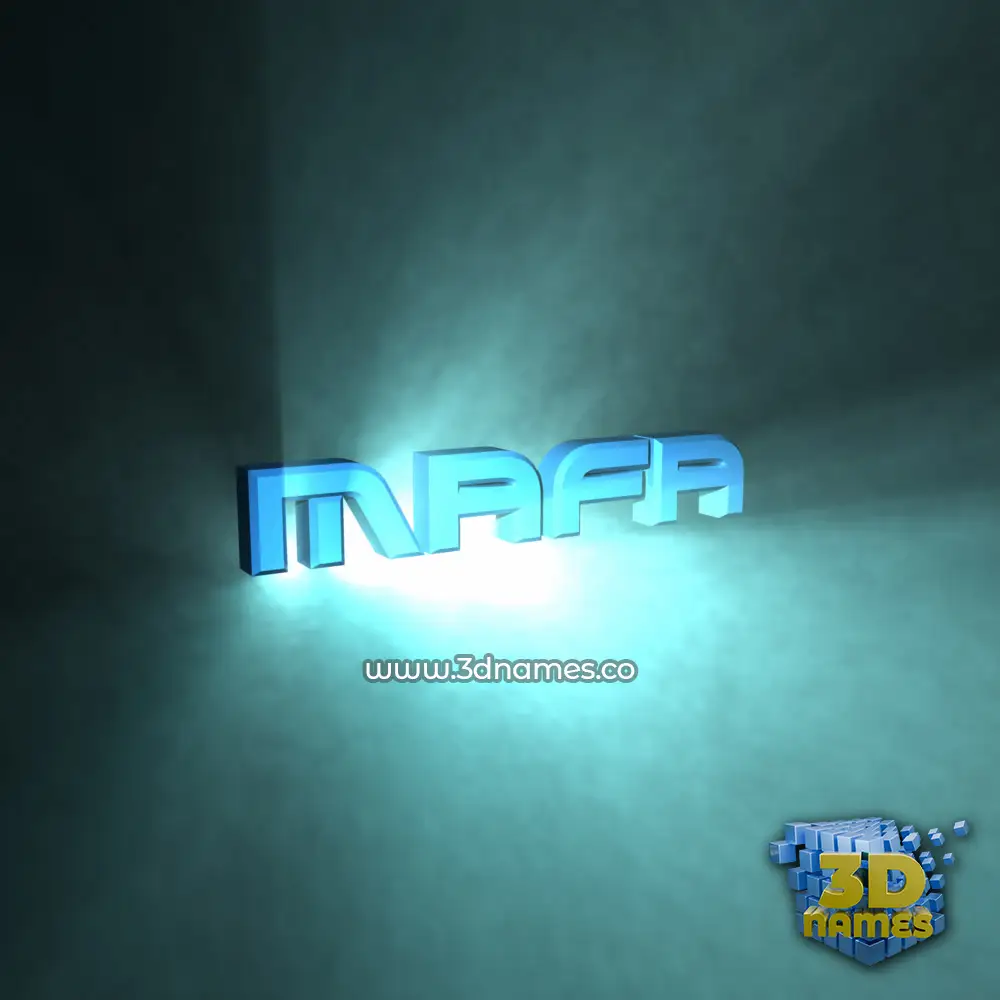 mafa in Light Shine style - 3D name wallpaper