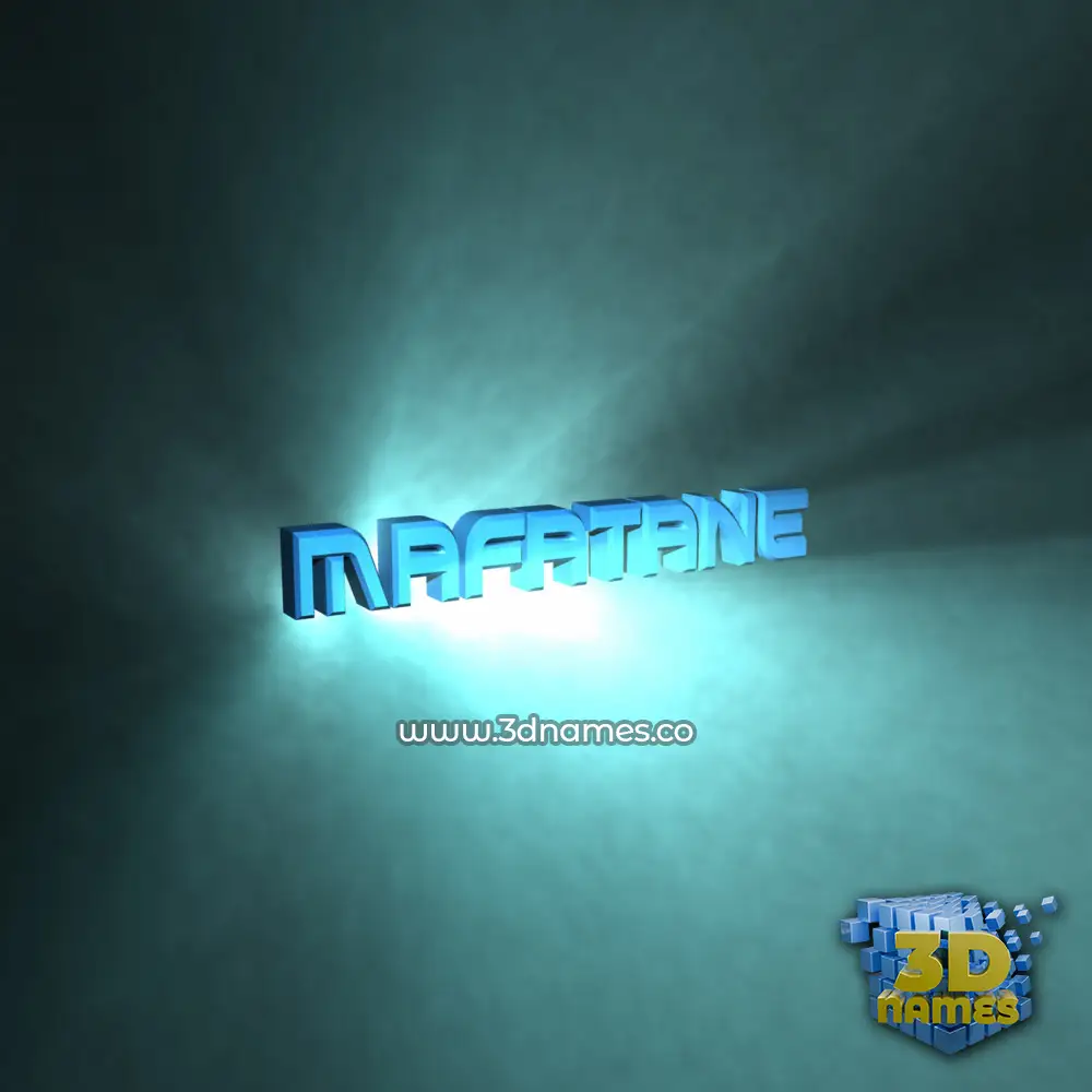 mafatane in Light Shine style - 3D name wallpaper