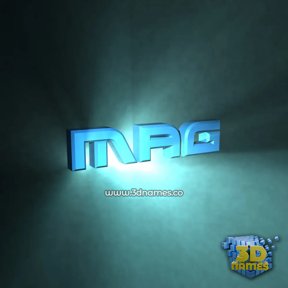 mag in Light Shine style - 3D name wallpaper