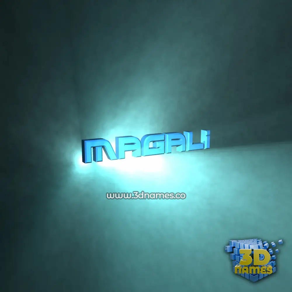 magali in Light Shine style - 3D name wallpaper