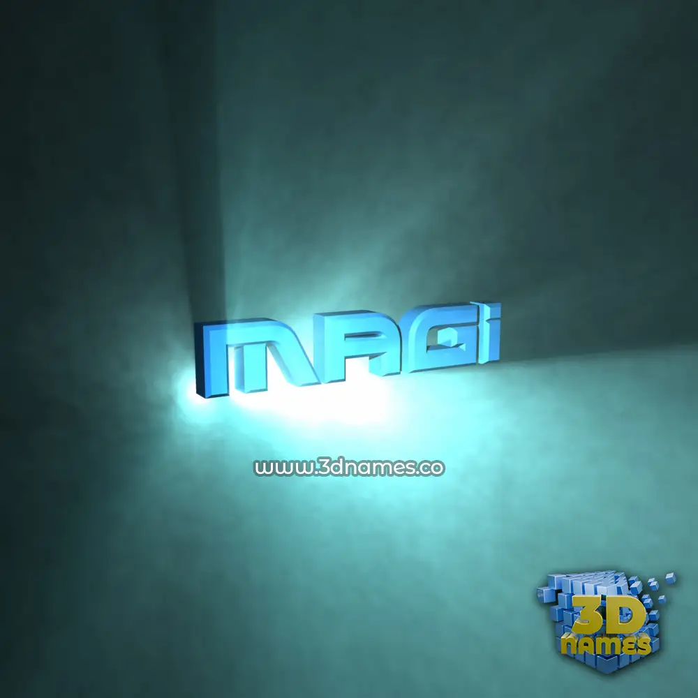 magi in Light Shine style - 3D name wallpaper