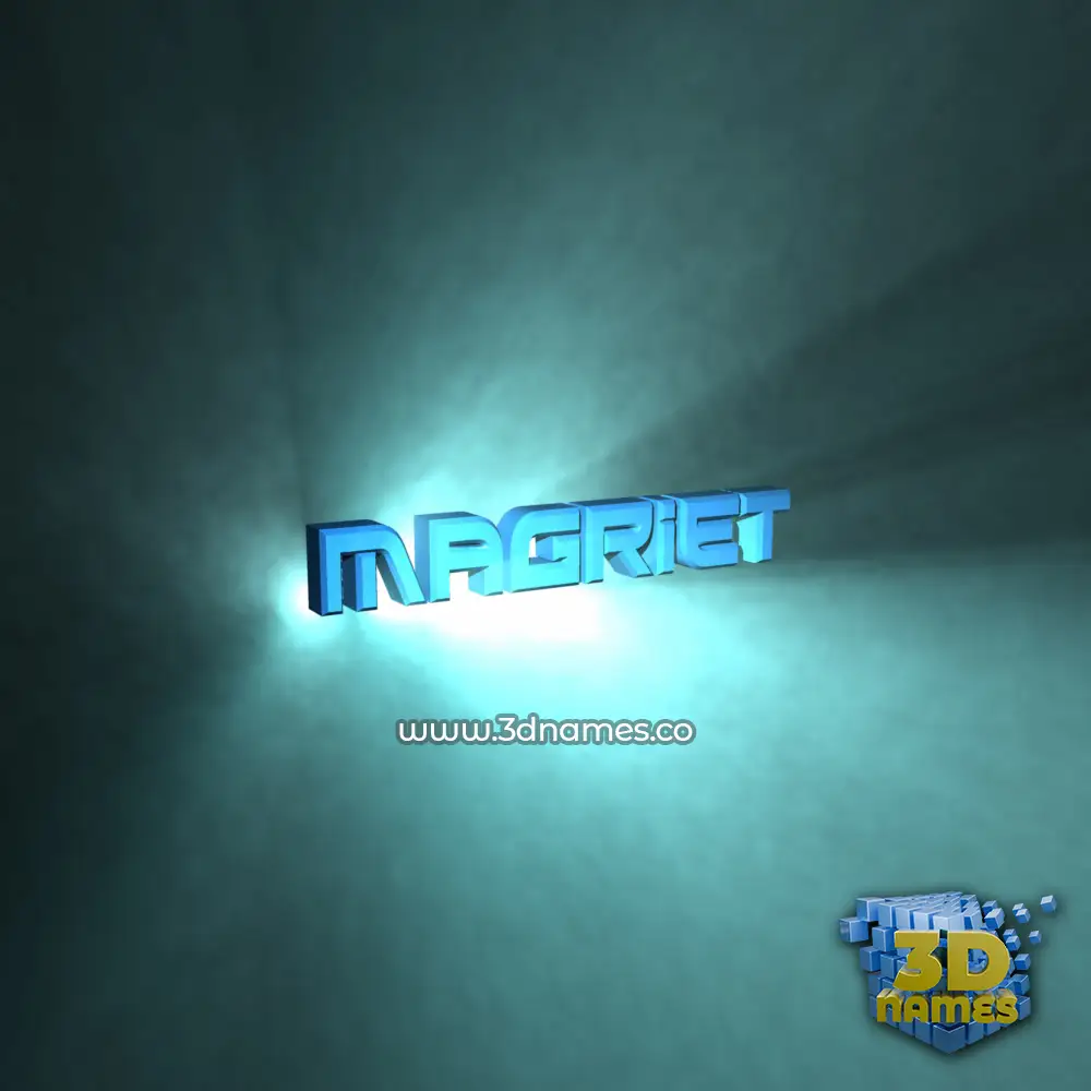magriet in Light Shine style - 3D name wallpaper