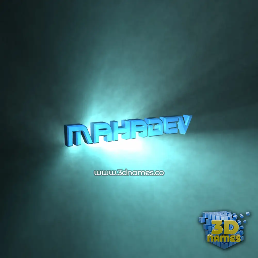 mahadev in Light Shine style - 3D name wallpaper