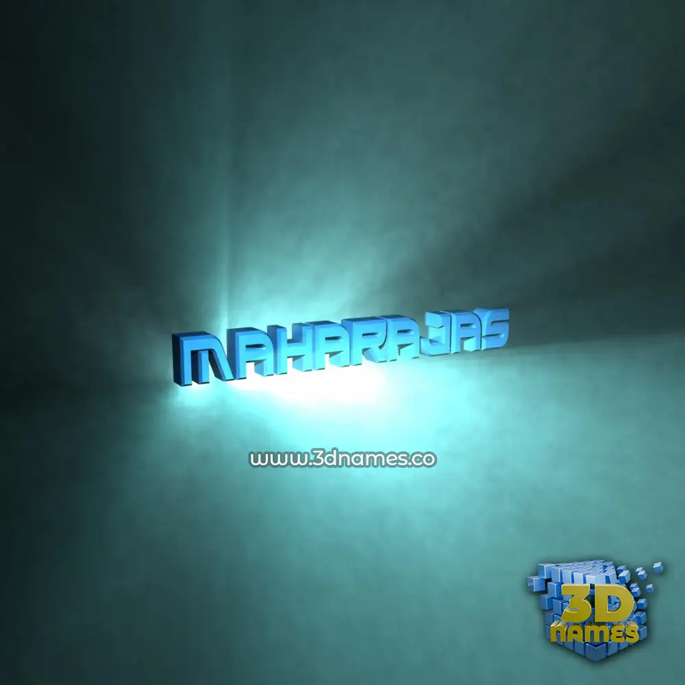 maharajas in Light Shine style - 3D name wallpaper