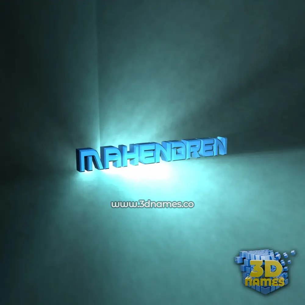 mahendren in Light Shine style - 3D name wallpaper