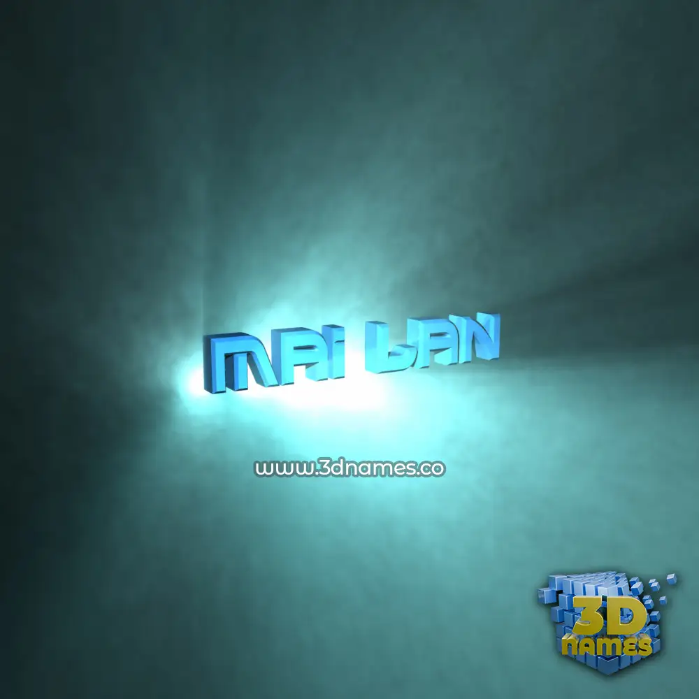mai lan in Light Shine style - 3D name wallpaper