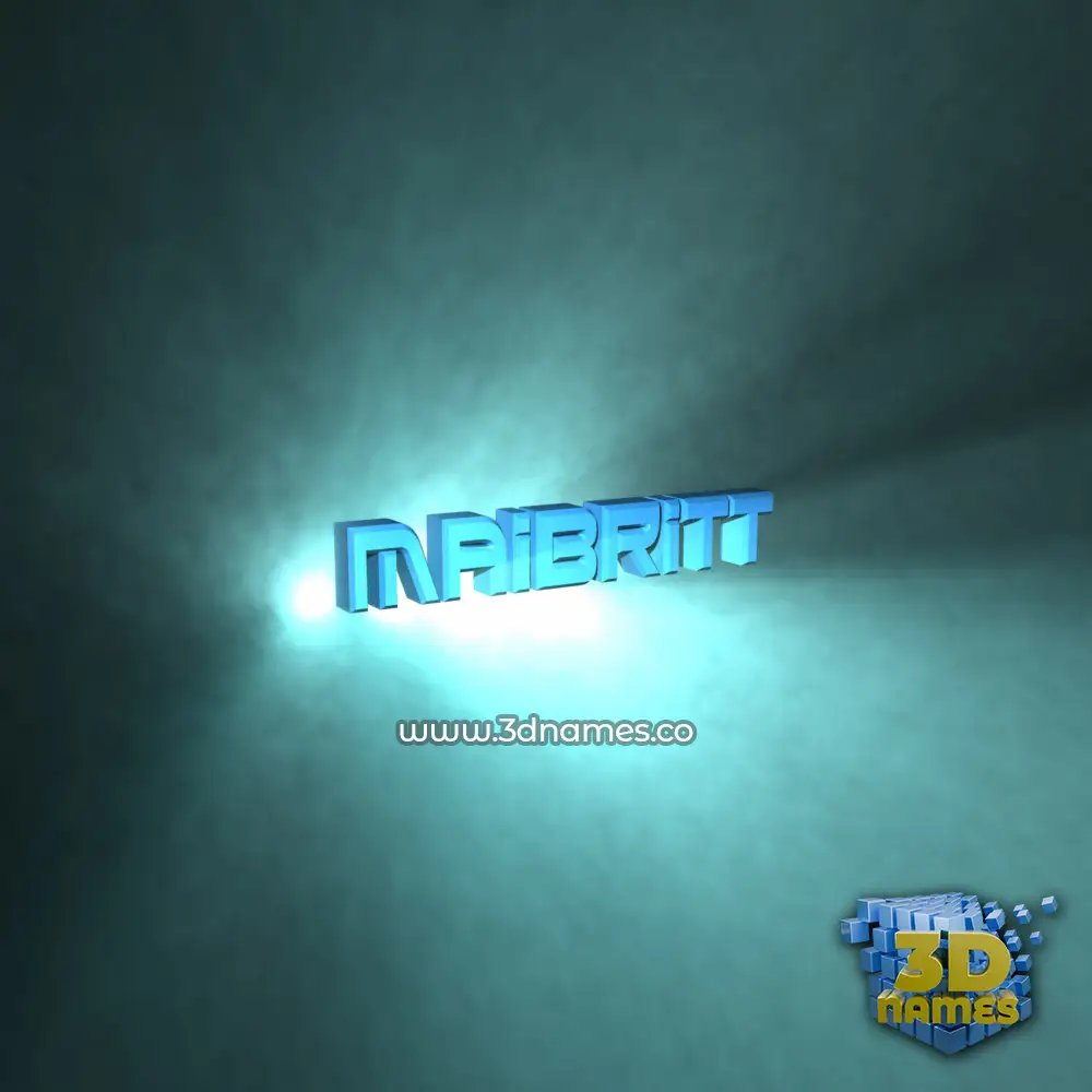 maibritt in Light Shine style - 3D name wallpaper