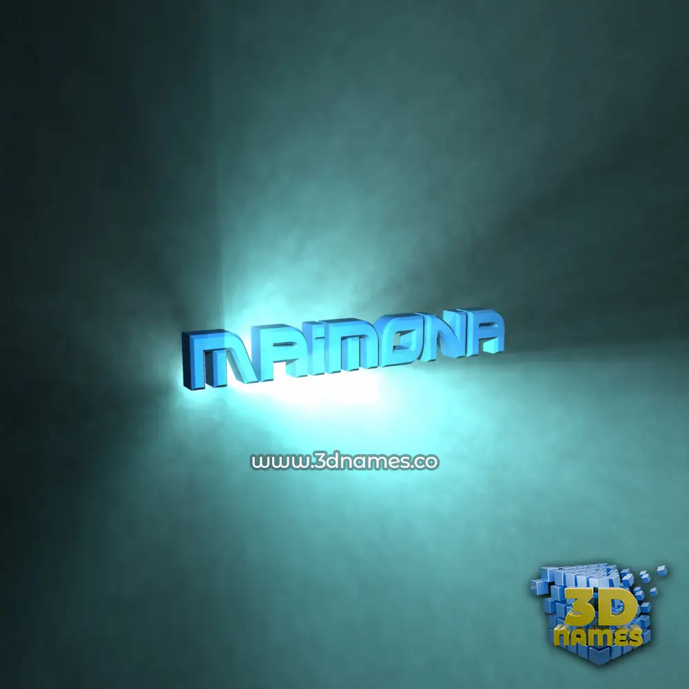 maimona in Light Shine style - 3D name wallpaper