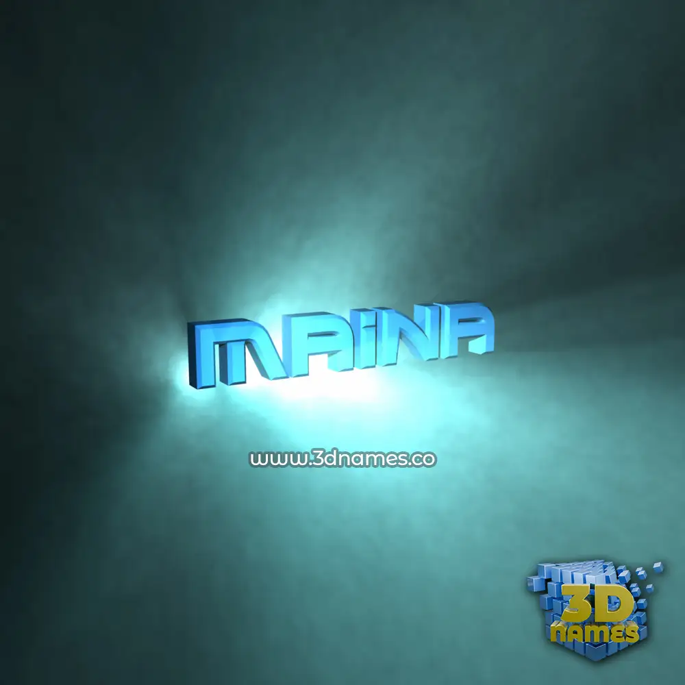 maina in Light Shine style - 3D name wallpaper