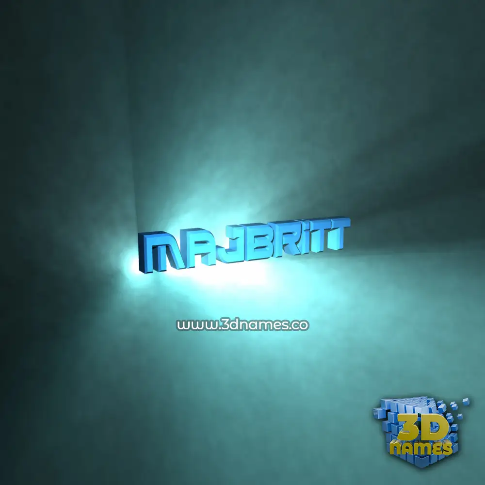 majbritt in Light Shine style - 3D name wallpaper