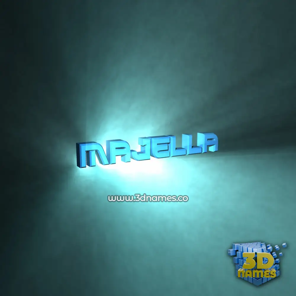 majella in Light Shine style - 3D name wallpaper