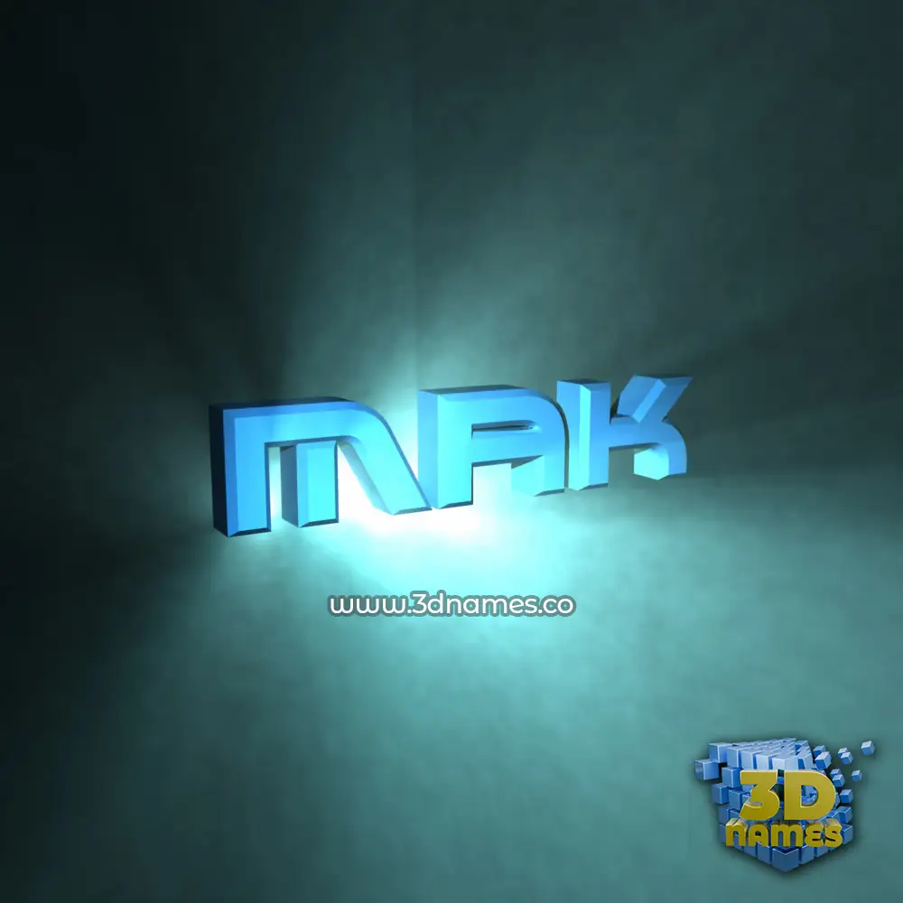 mak in Light Shine style - 3D name wallpaper