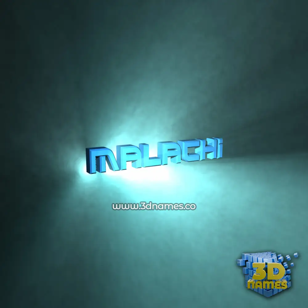 malachi in Light Shine style - 3D name wallpaper