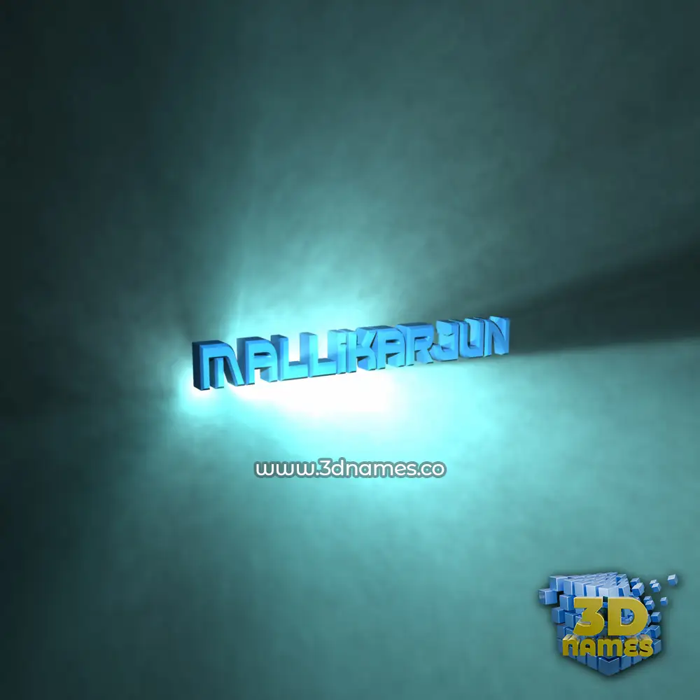 mallikarjun in Light Shine style - 3D name wallpaper