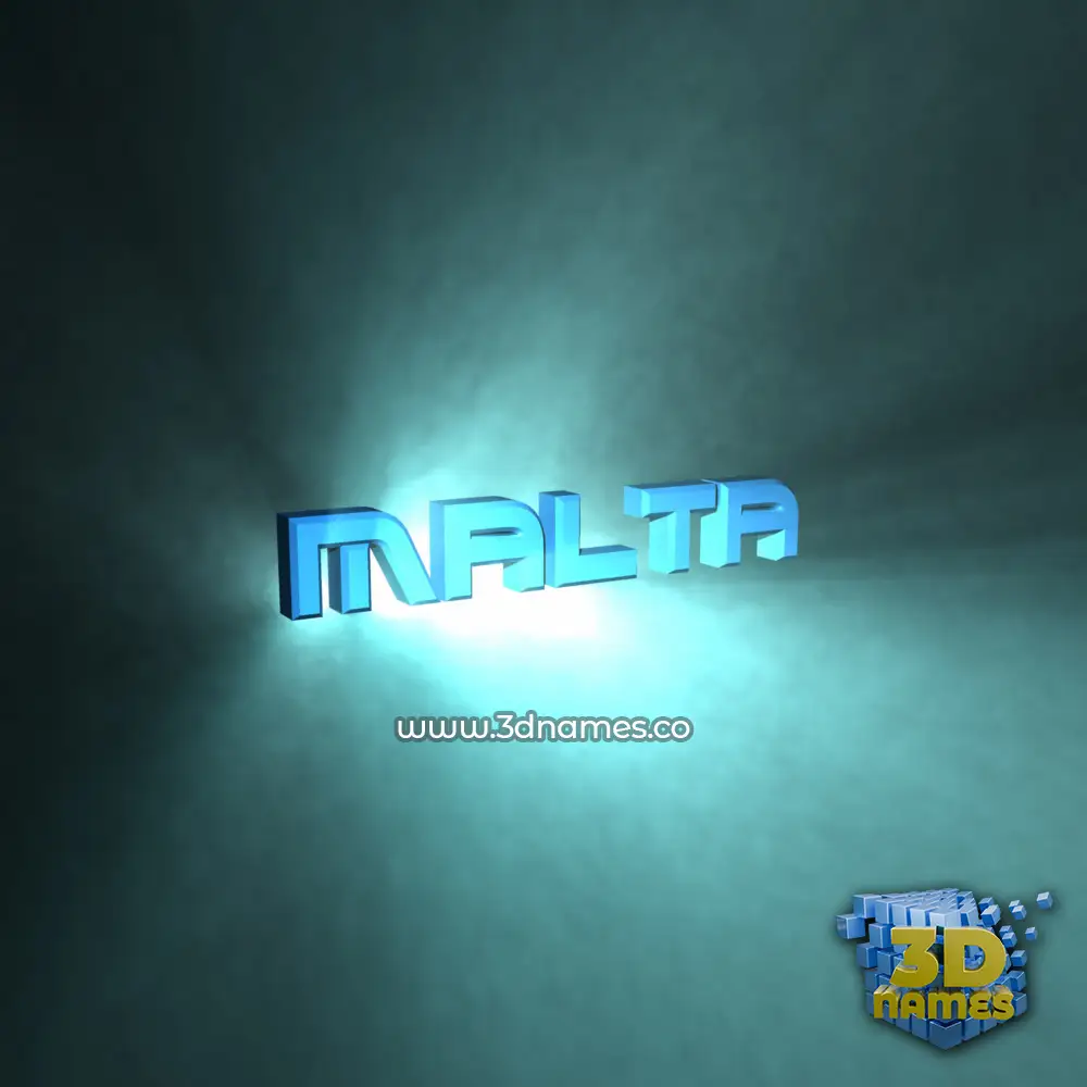 malta in Light Shine style - 3D name wallpaper