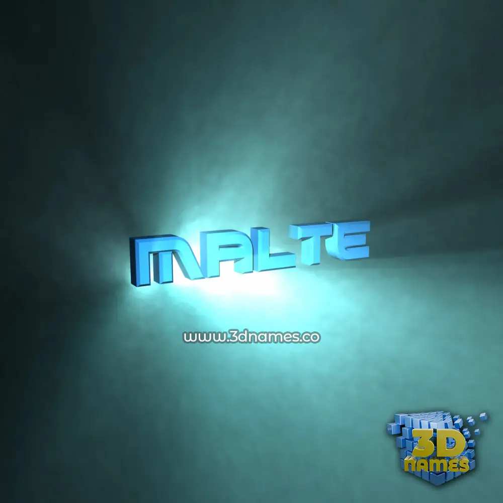 malte in Light Shine style - 3D name wallpaper