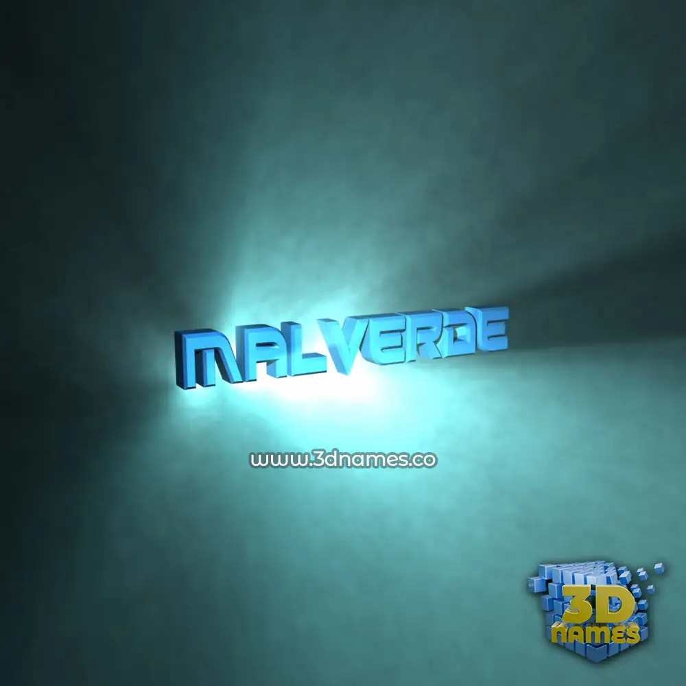 malverde in Light Shine style - 3D name wallpaper