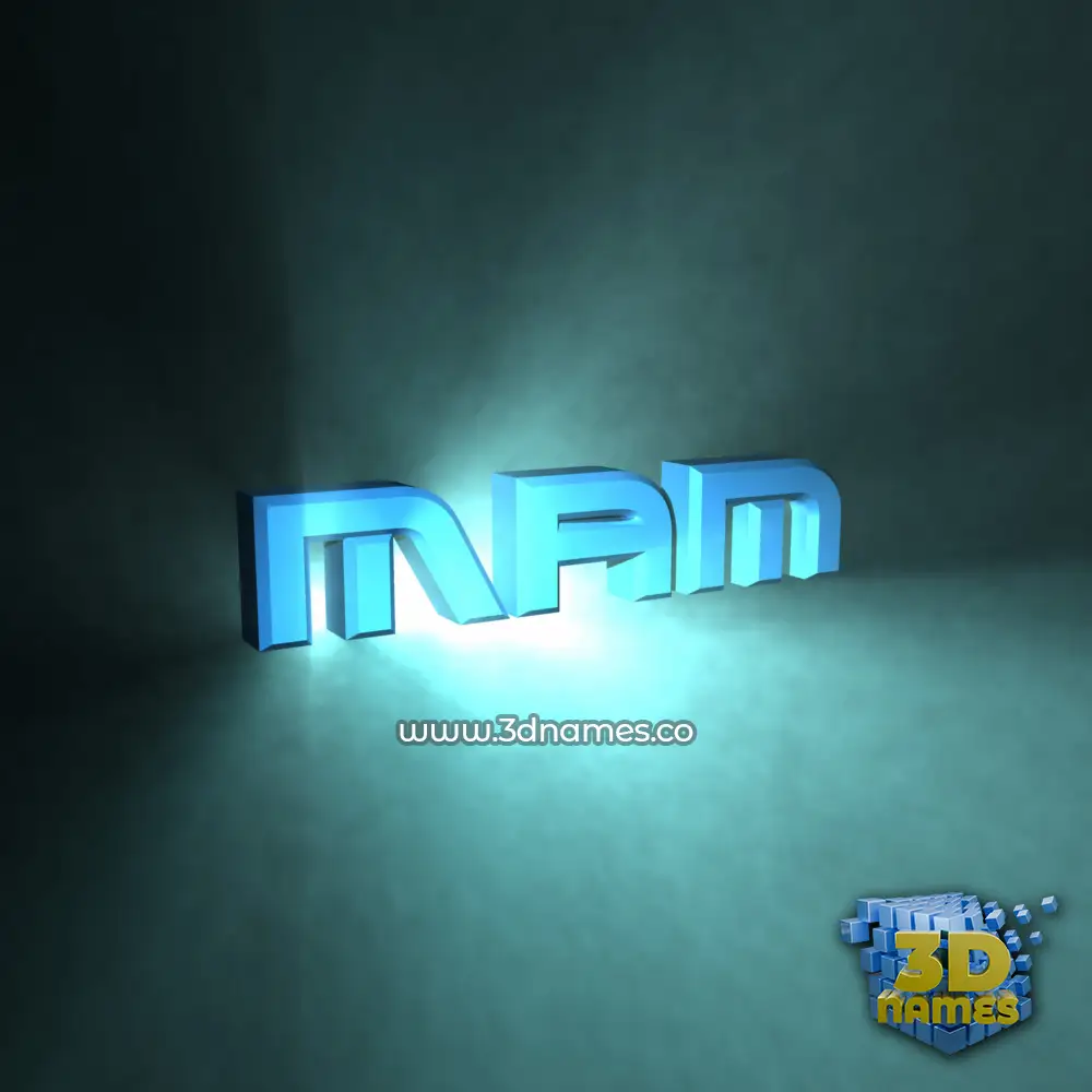 mam in Light Shine style - 3D name wallpaper