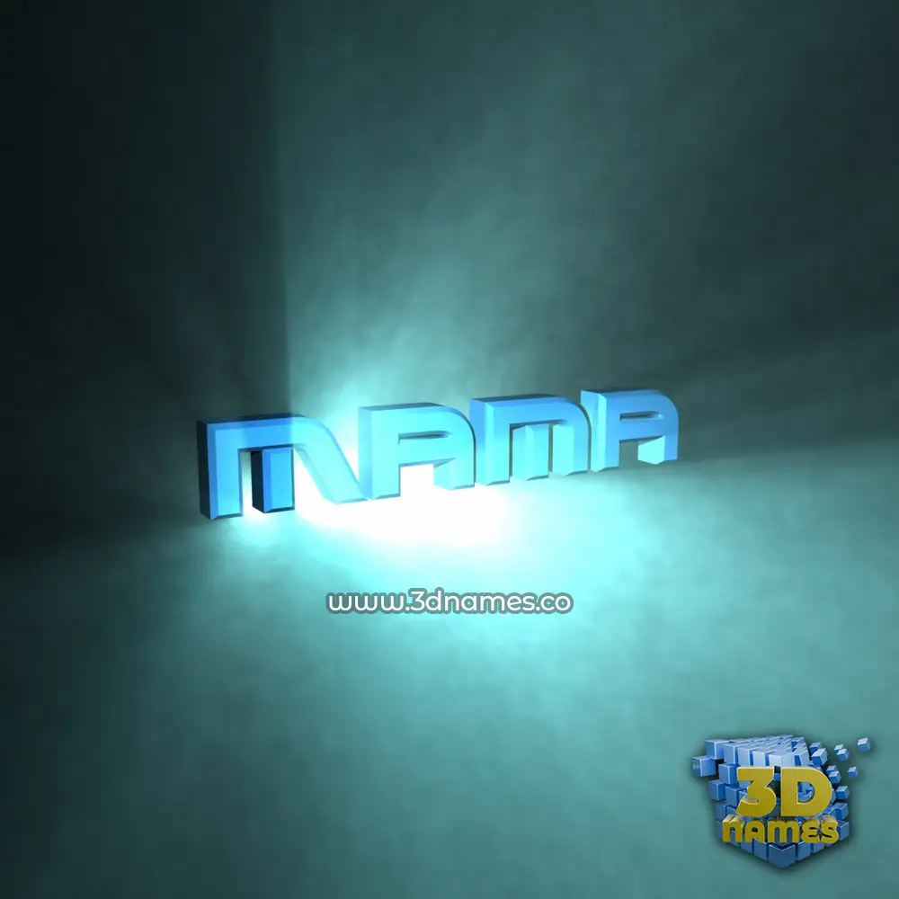 mama in Light Shine style - 3D name wallpaper