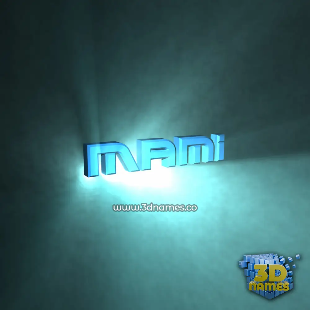 mami in Light Shine style - 3D name wallpaper