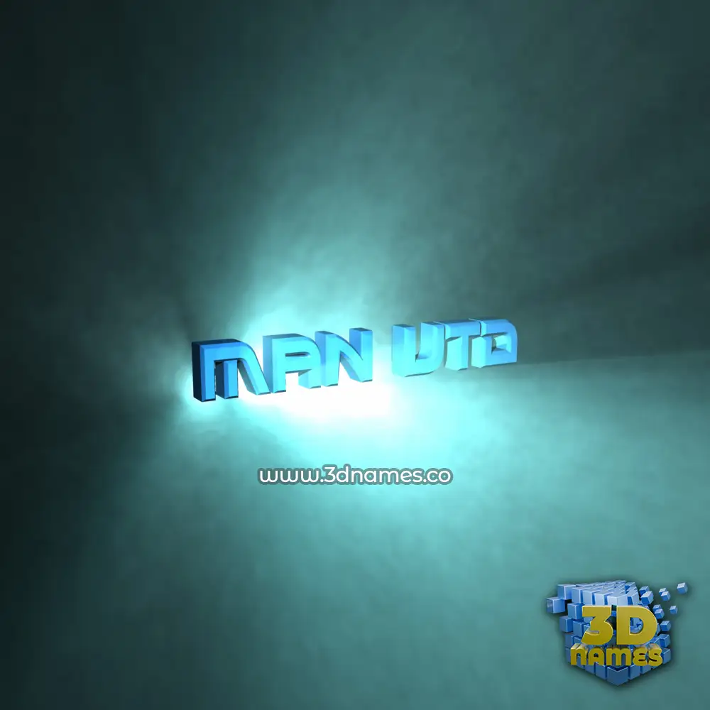 man utd in Light Shine style - 3D name wallpaper