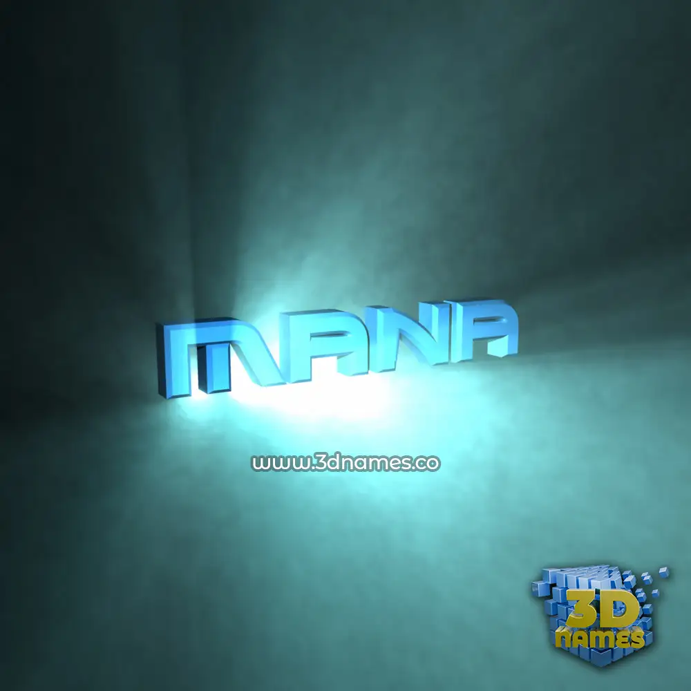 mana in Light Shine style - 3D name wallpaper