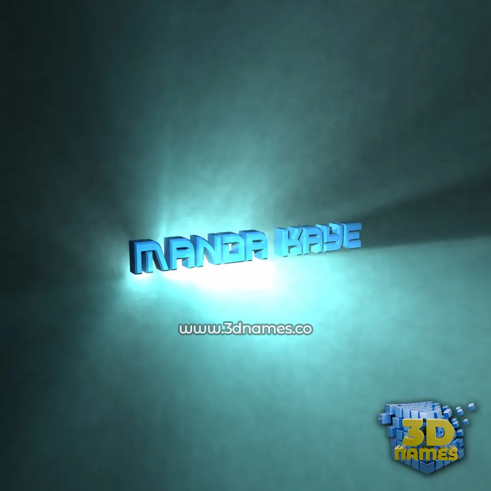 manda kaye in Light Shine style - 3D name wallpaper