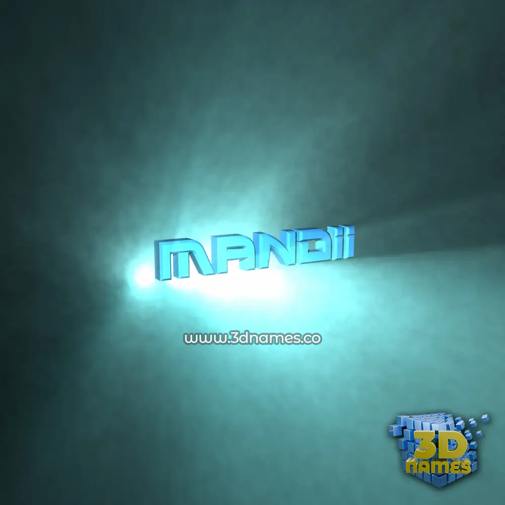 mandii in Light Shine style - 3D name wallpaper