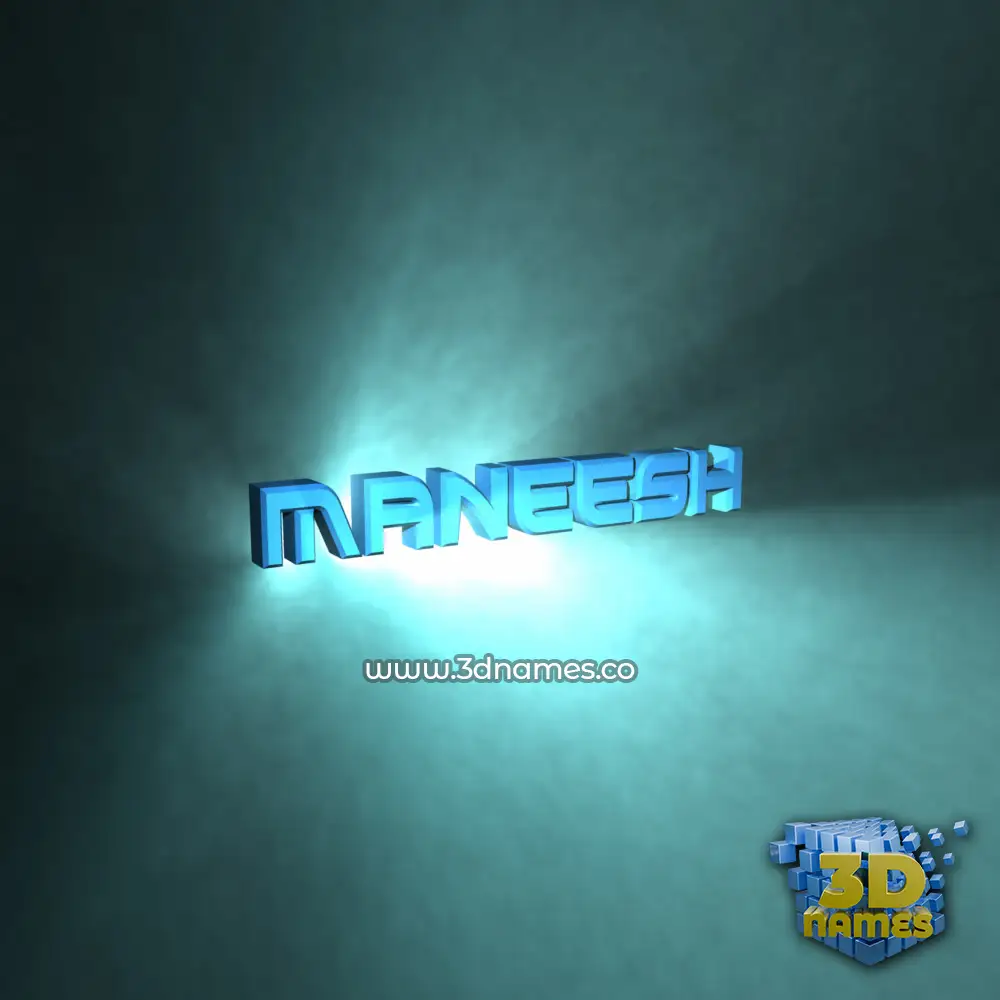 maneesh in Light Shine style - 3D name wallpaper